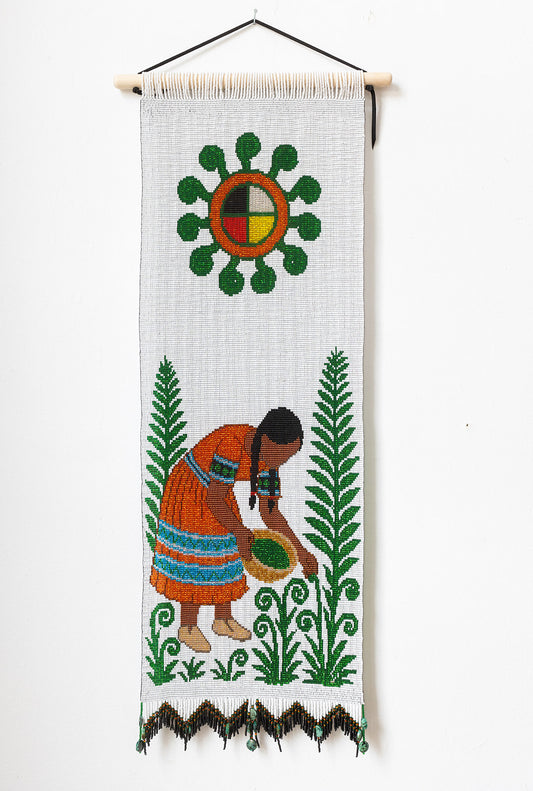 Fiddlehead-Beaded Tapestry