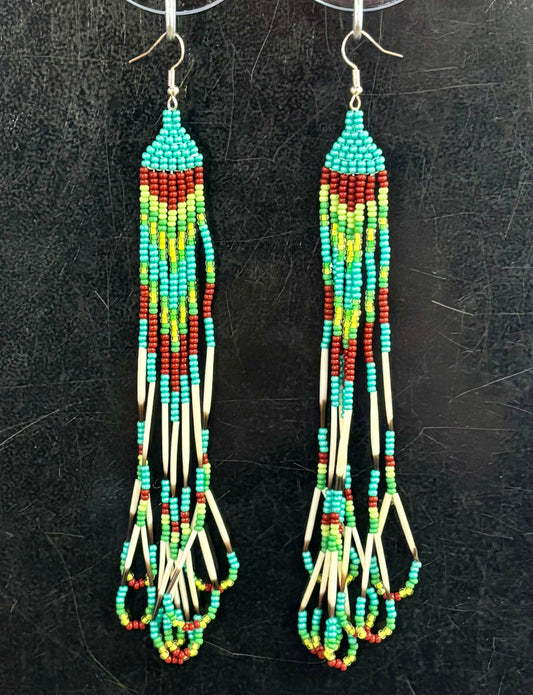 Bead and Quill Earrings