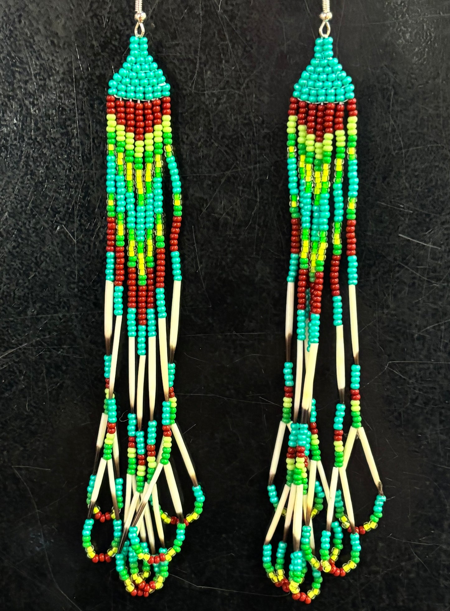 Bead and Quill Earrings