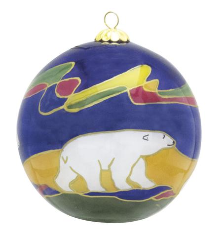 Polar Bear Glass Ornament