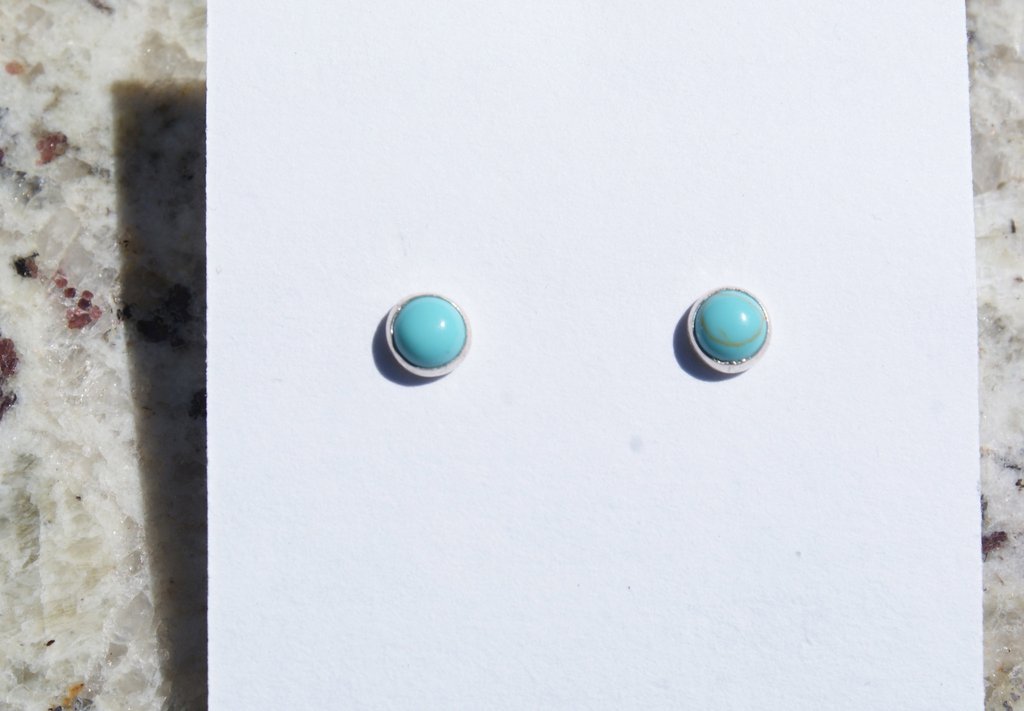 Round Turquoise Studs-Small