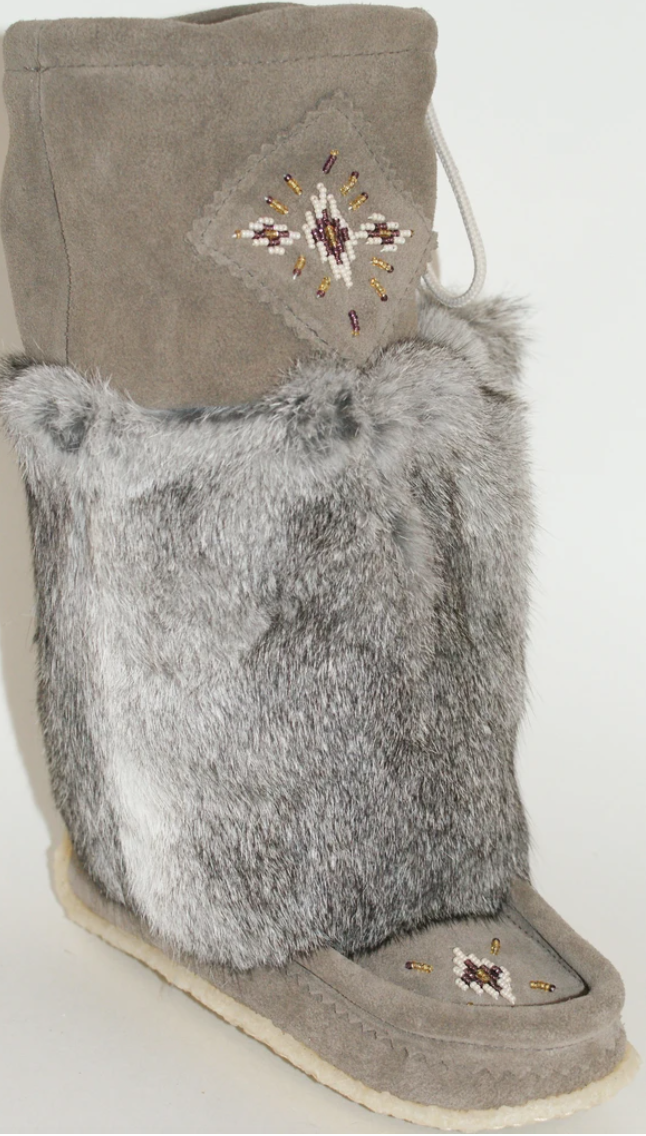 Charcoal Grey Suede Mukluks