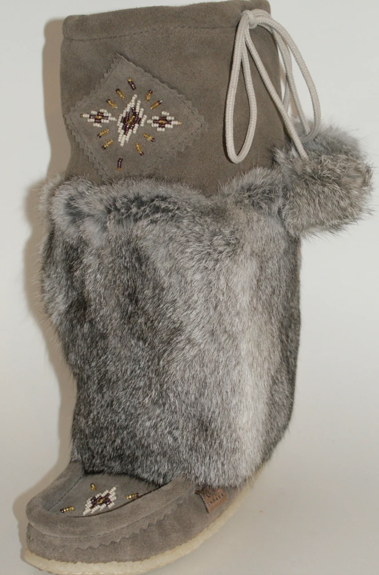 Charcoal Grey Suede Mukluks