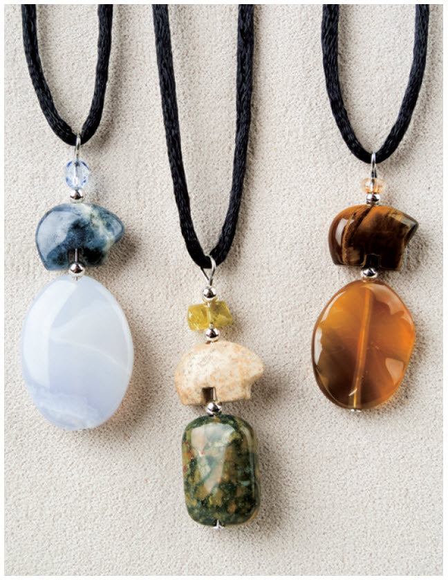 Bear Drop Medicine Stone Necklace