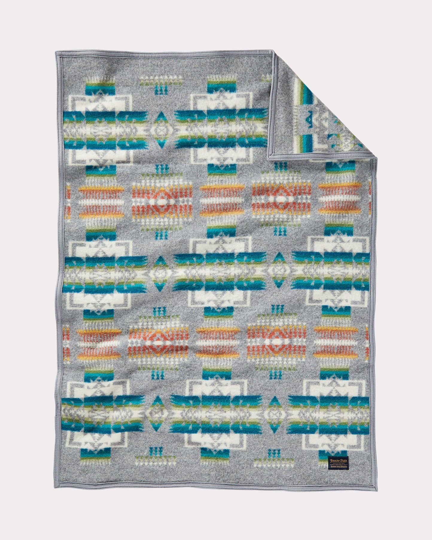 Chief Joseph Baby Blanket in Grey by Pendleton