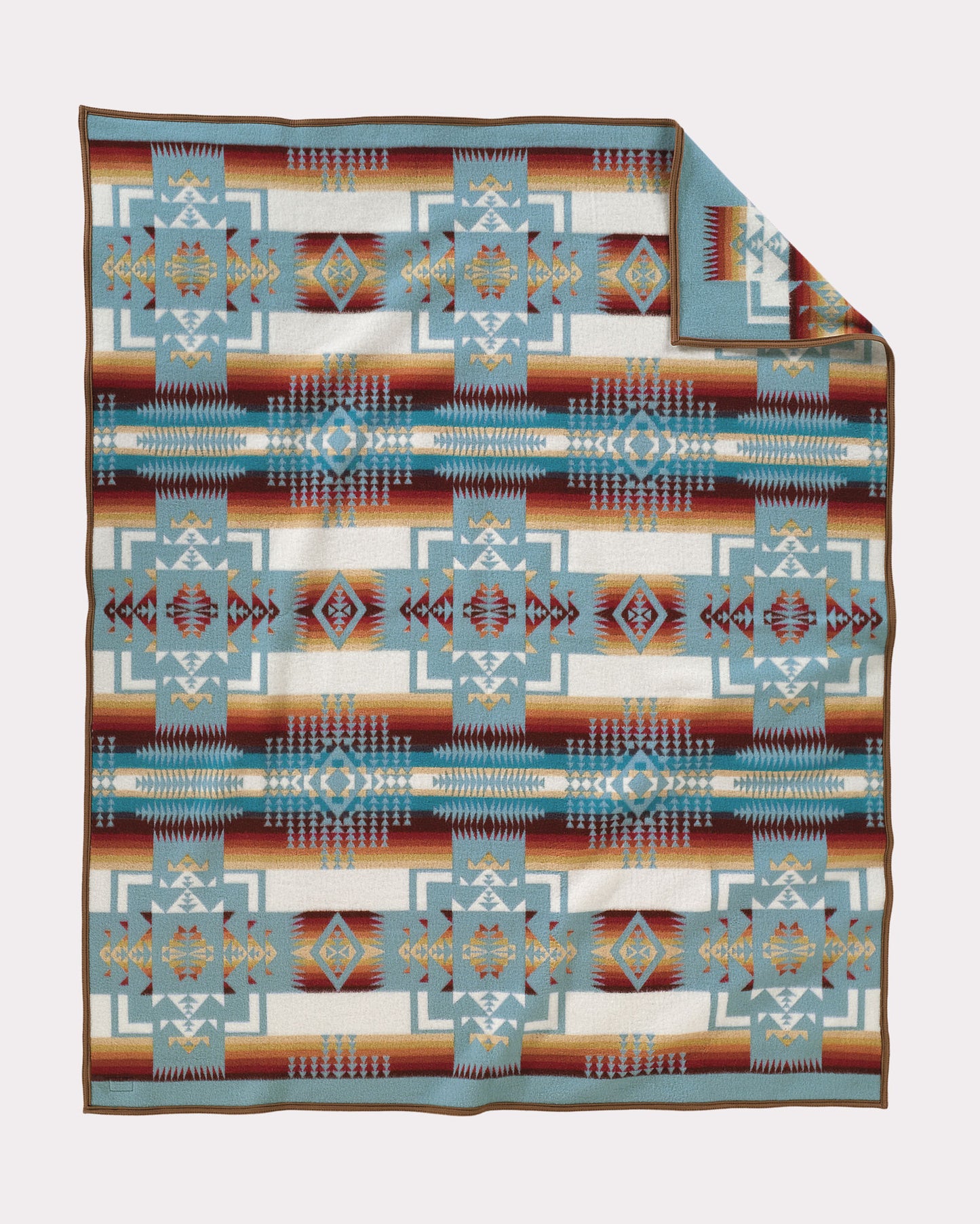 Chief Joseph Baby Blanket in Aqua by Pendleton