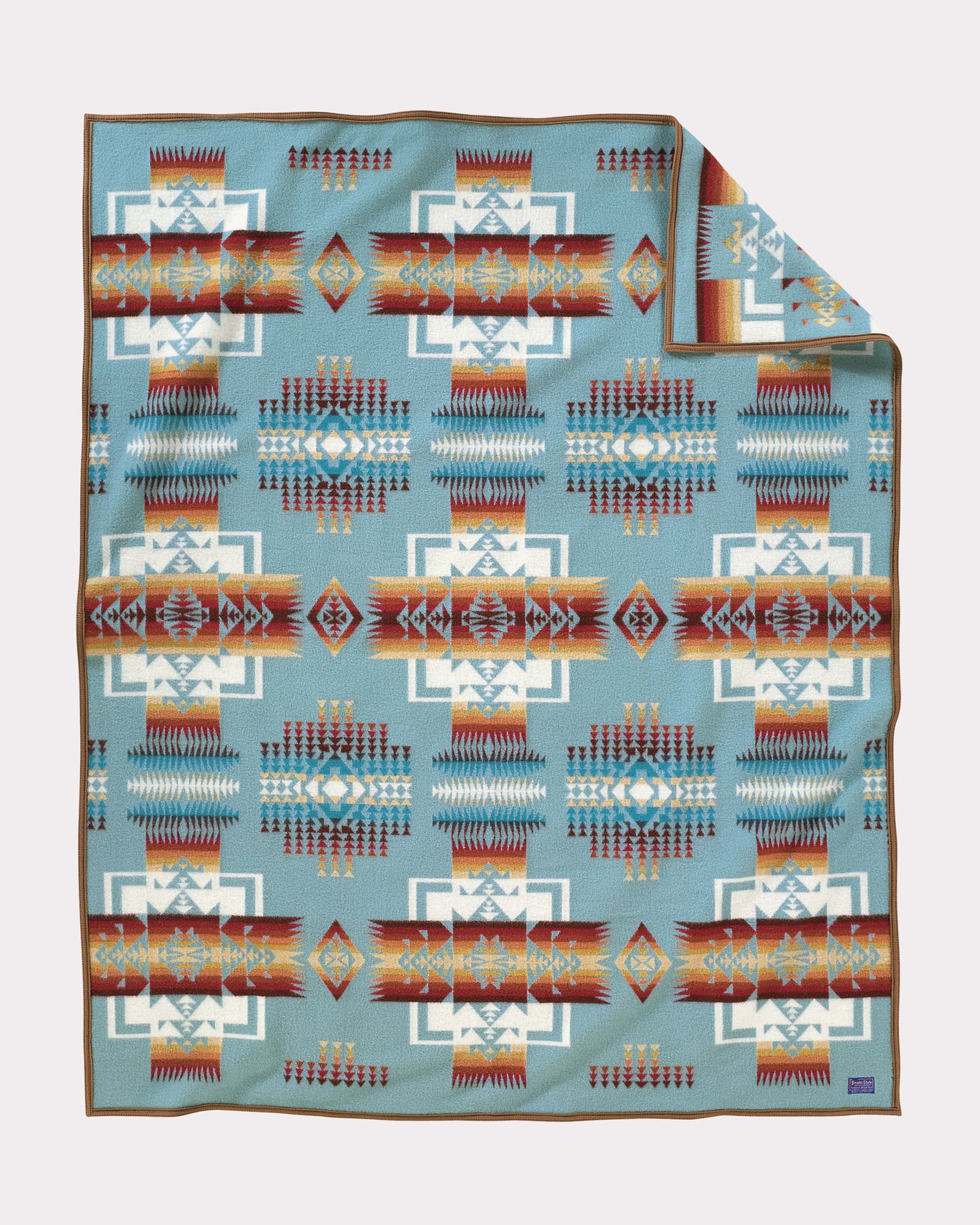 Chief Joseph Baby Blanket in Aqua by Pendleton