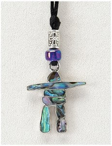 Midnight Sun Inukshuk Medicine Stone Necklace