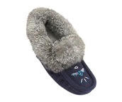 Classic Children's Suede Rabbit Fur Moccasin