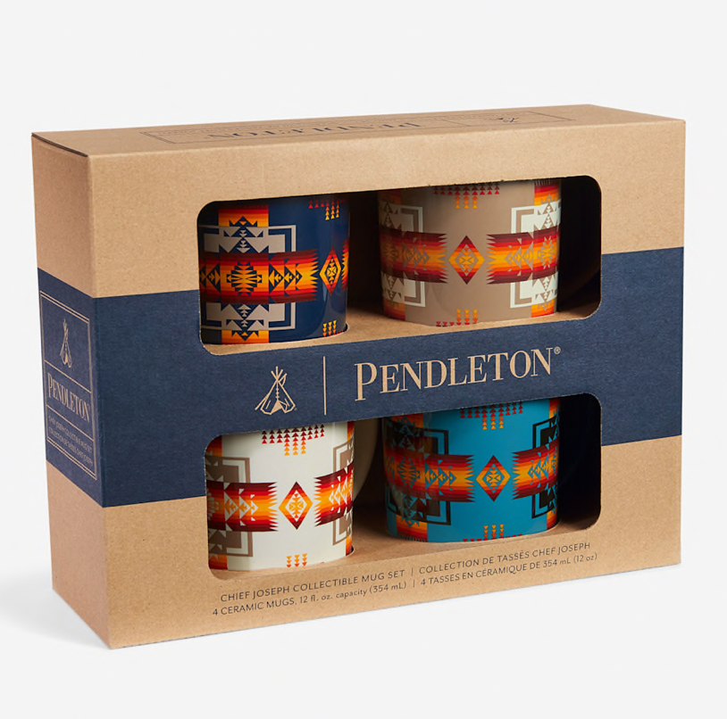 Chief Joseph Set of 4 Mugs by Pendleton