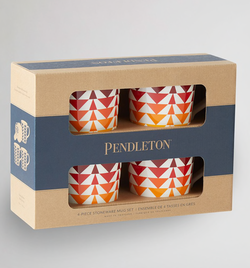 HARDING TAPERED MUGS, SET OF 4 by Pendleton