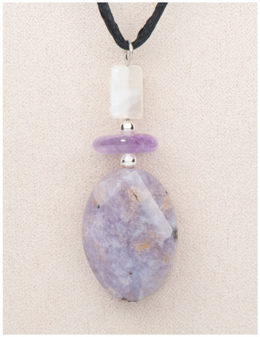 Purple Twilight Medicine Stone Necklace