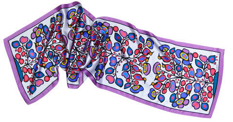 Woodland Floral Silk Scarf