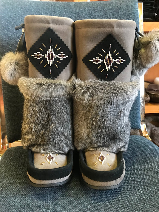 Grey with Black Mukluks