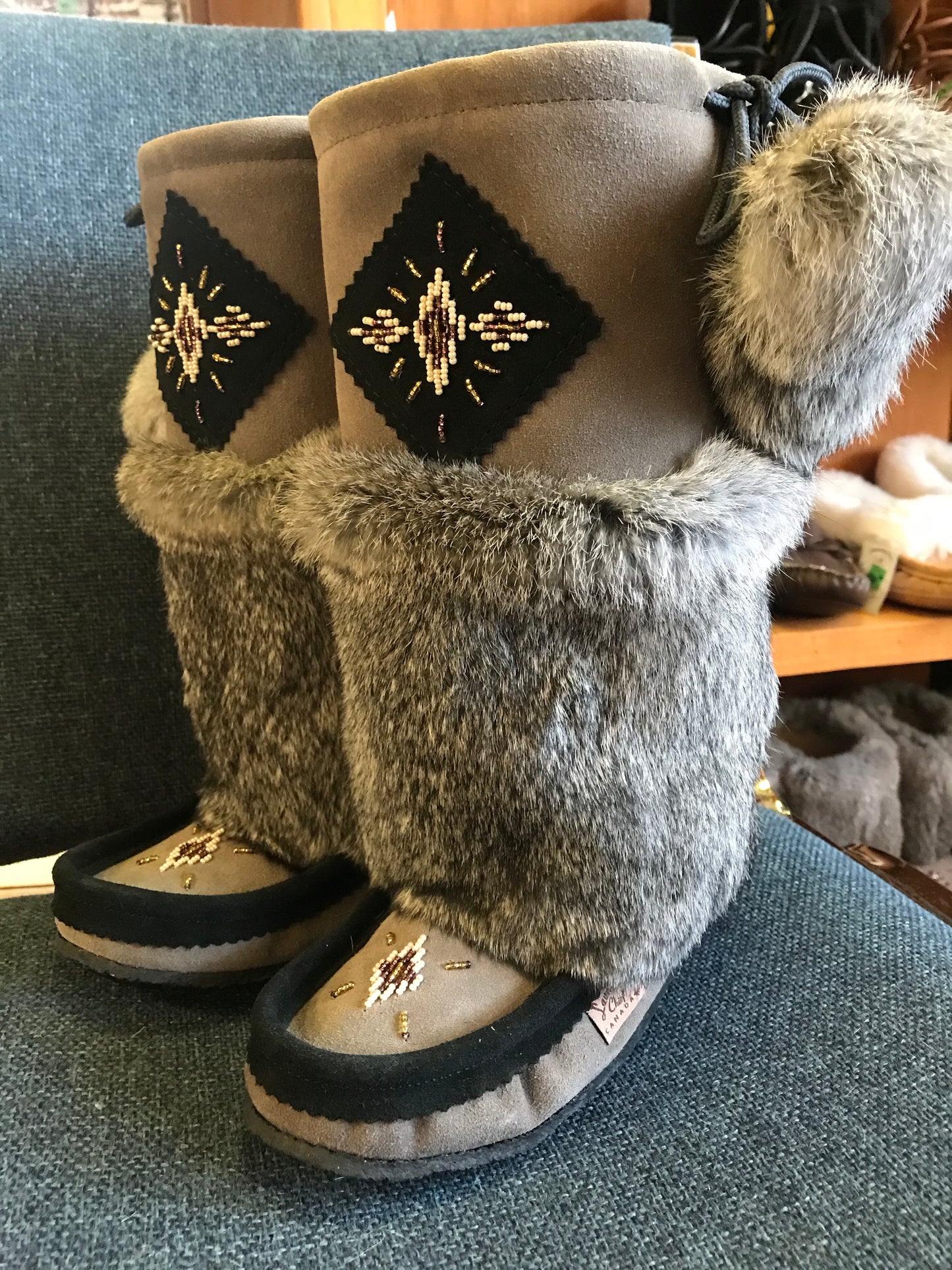 Grey with Black Mukluks