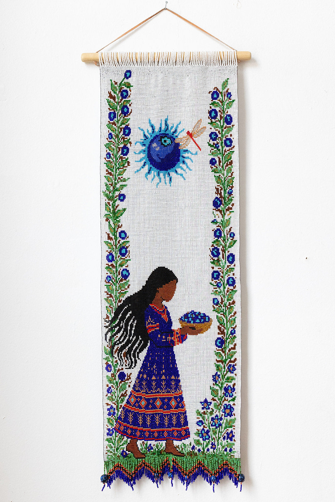 Blueberry-Beaded Tapestry