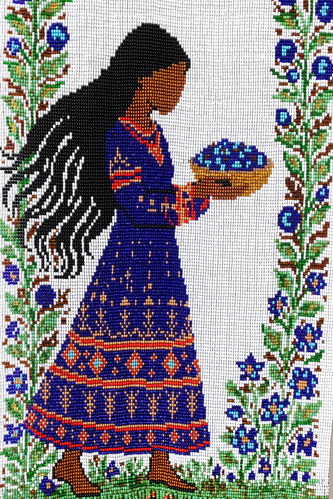 Blueberry-Beaded Tapestry