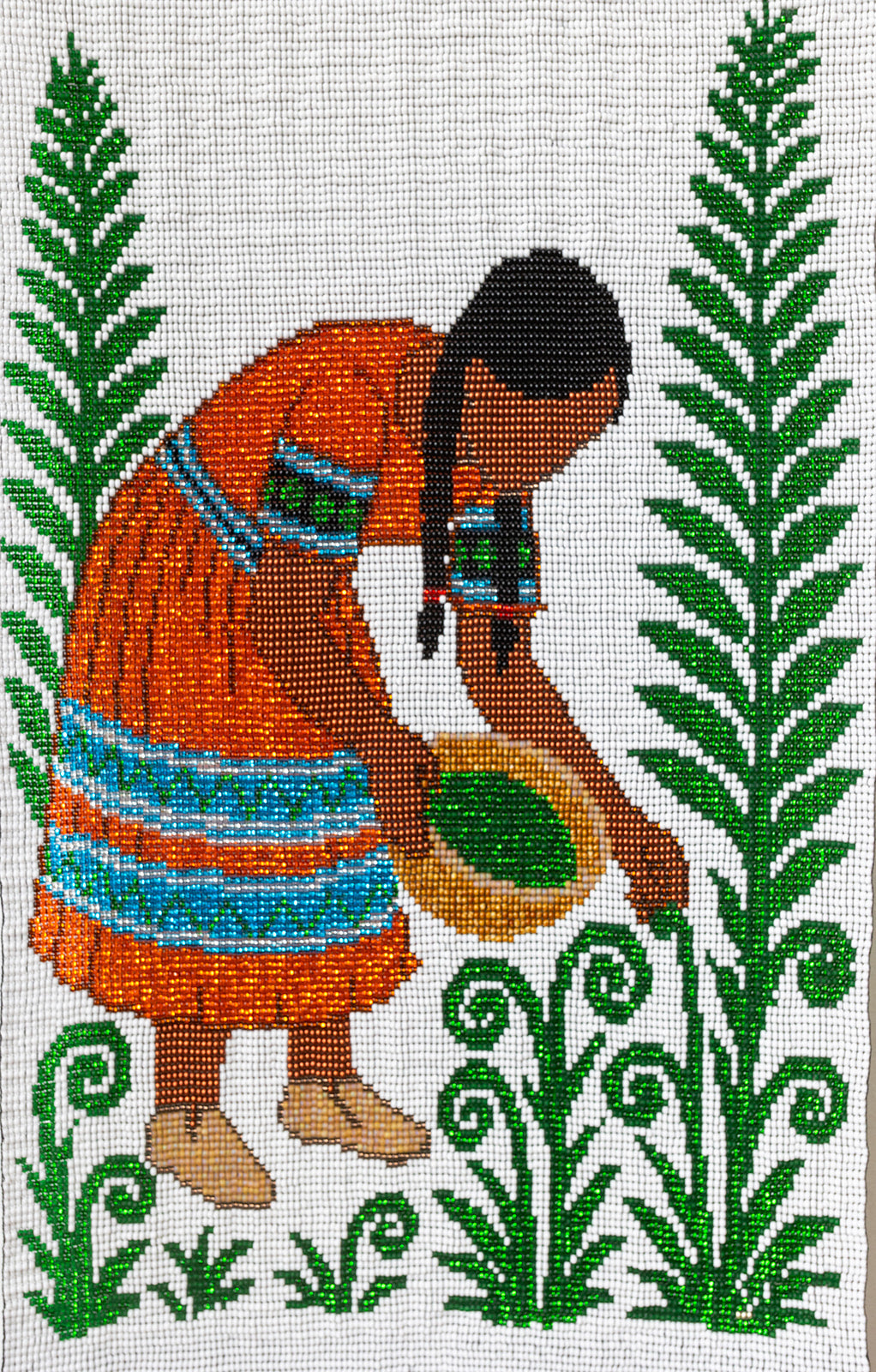 Fiddlehead-Beaded Tapestry