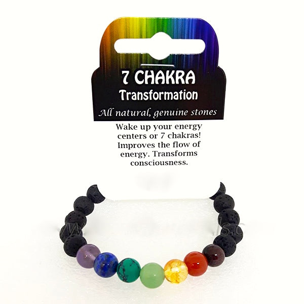 Lava Stone Chakra Bracelet