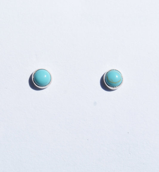 Round Turquoise Studs-Large