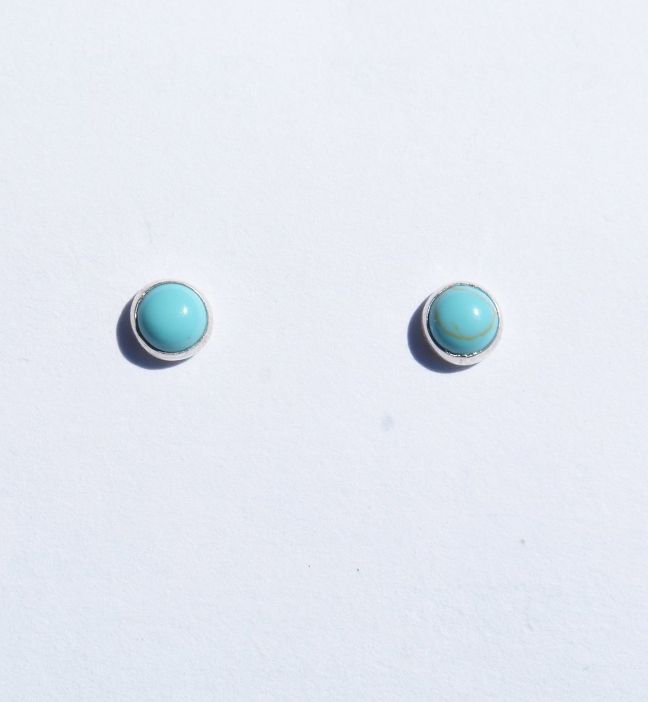 Round Turquoise Studs-Small