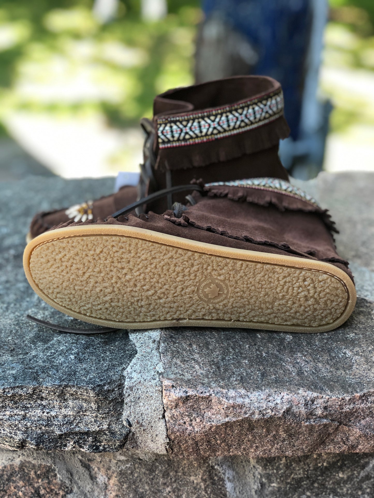 Beaded Village Style Bootie-Chocolate Suede