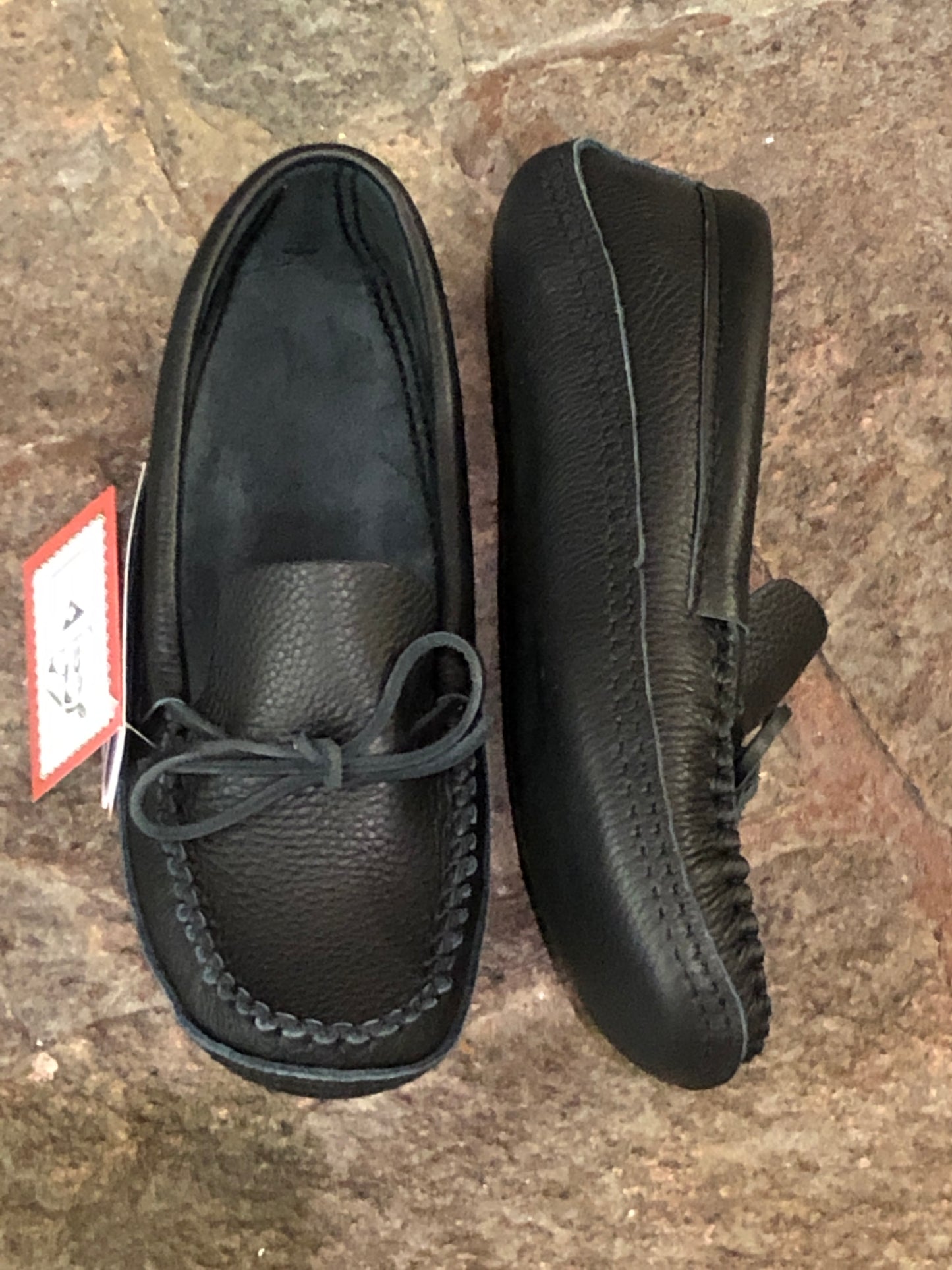 Bastien Mens Black Moccasin #186/8