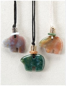 Bear Fetish Medicine Stone Necklace