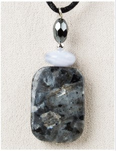 Black Labradorite Medicine Stone Necklace