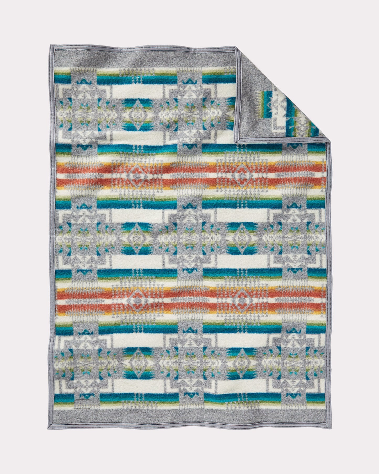 Chief Joseph Baby Blanket in Grey by Pendleton
