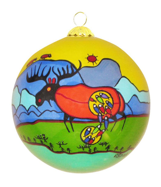 Giant Moose Ornament by Norval Morrisseau