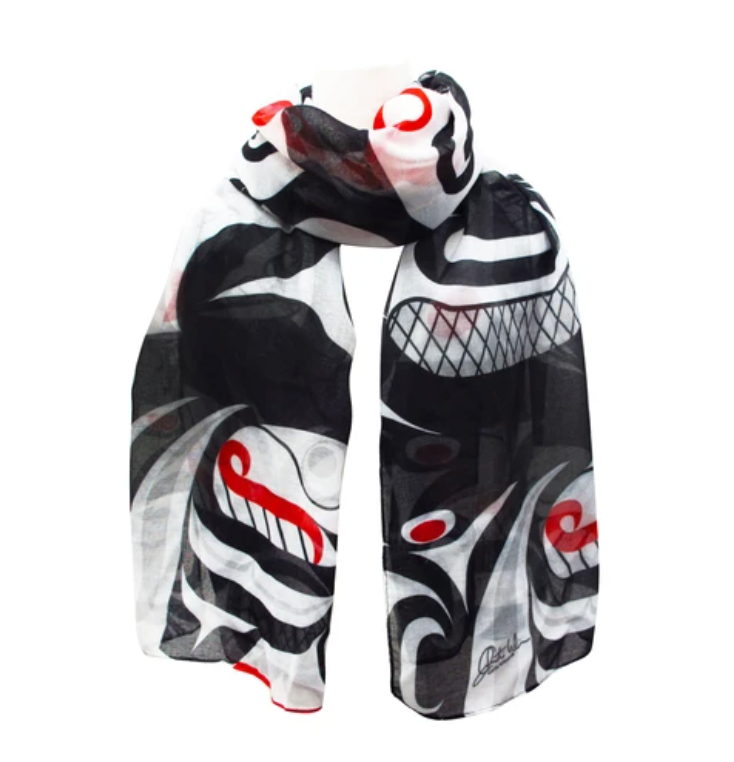 Killer Whale Cross Hatch Scarf by Curtis Wilson