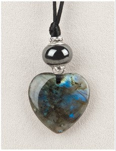 Labradorite Heart Medicine Stone Necklace