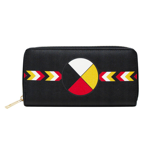 Medicine Wheel Zip Wallet