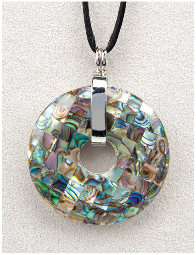 Mosaic Wheel Medicine Stone Necklace