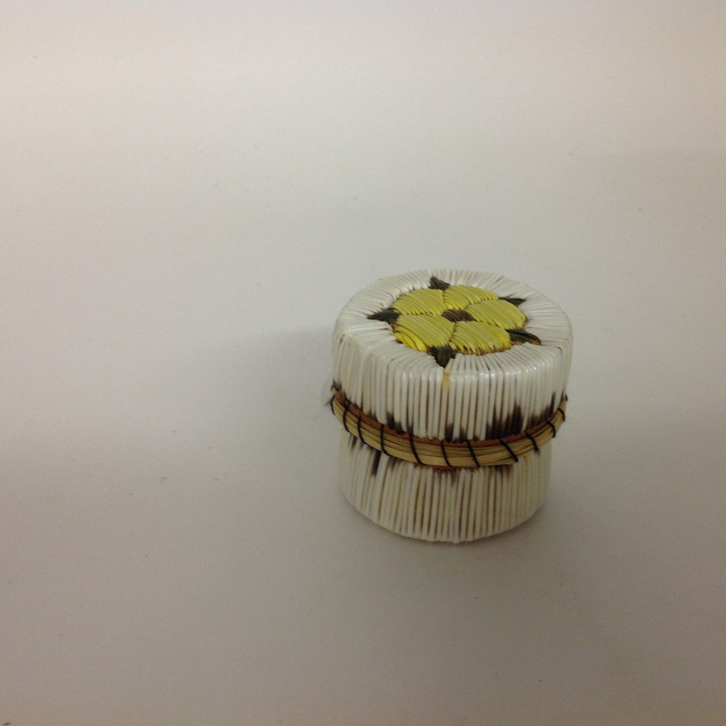 Yellow Flower Quill Box