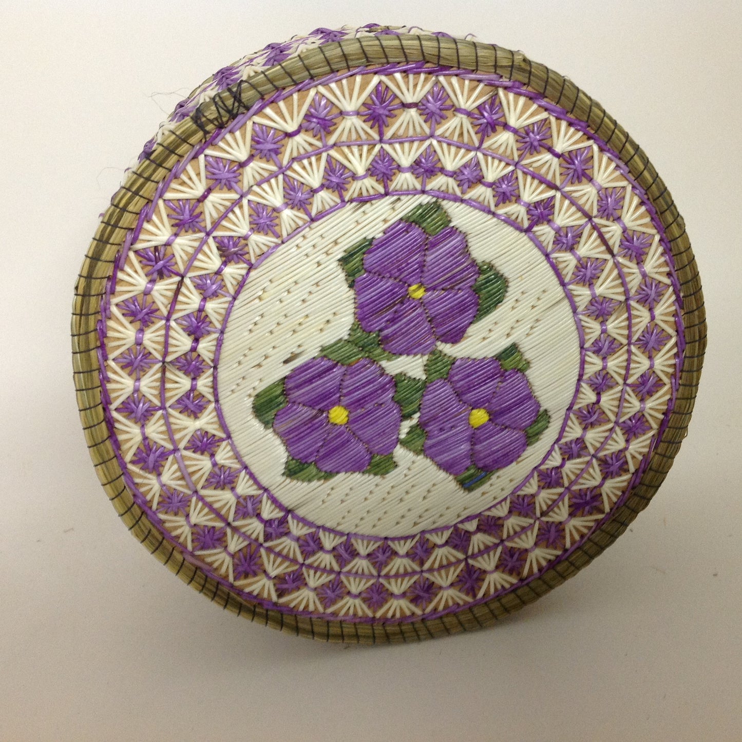 Purple Flowers Quill Box