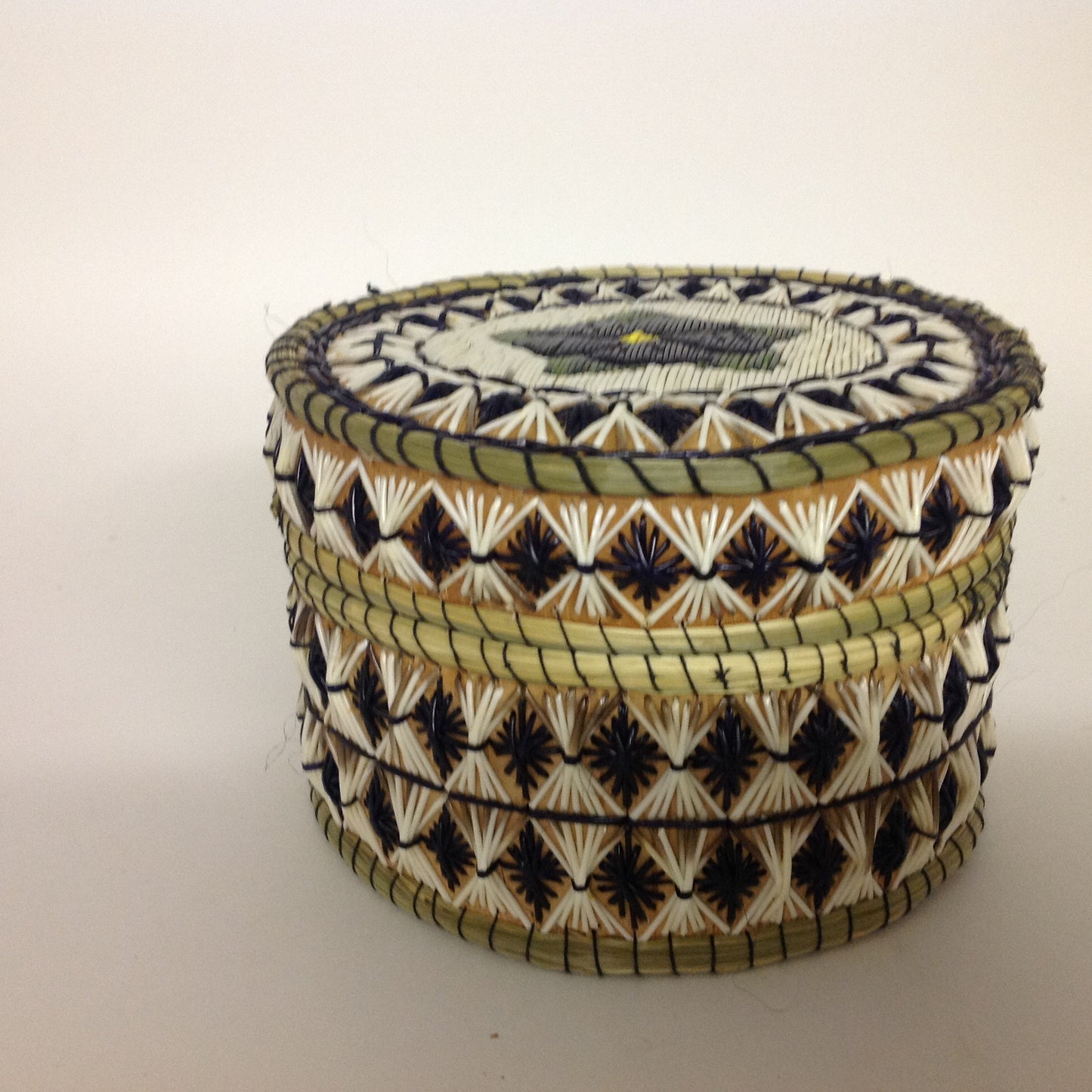Blue Flower Quill Box