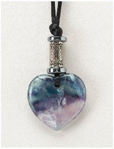 Fluorite Heart Medicine Stone Necklace