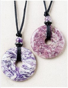 Violet Clouds Medicine Stone Necklace