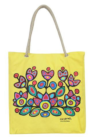 Morrisseau Yellow Floral Tote