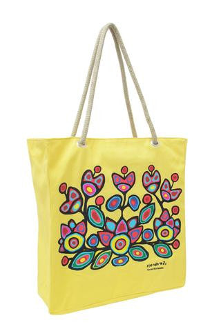 Morrisseau Yellow Floral Tote
